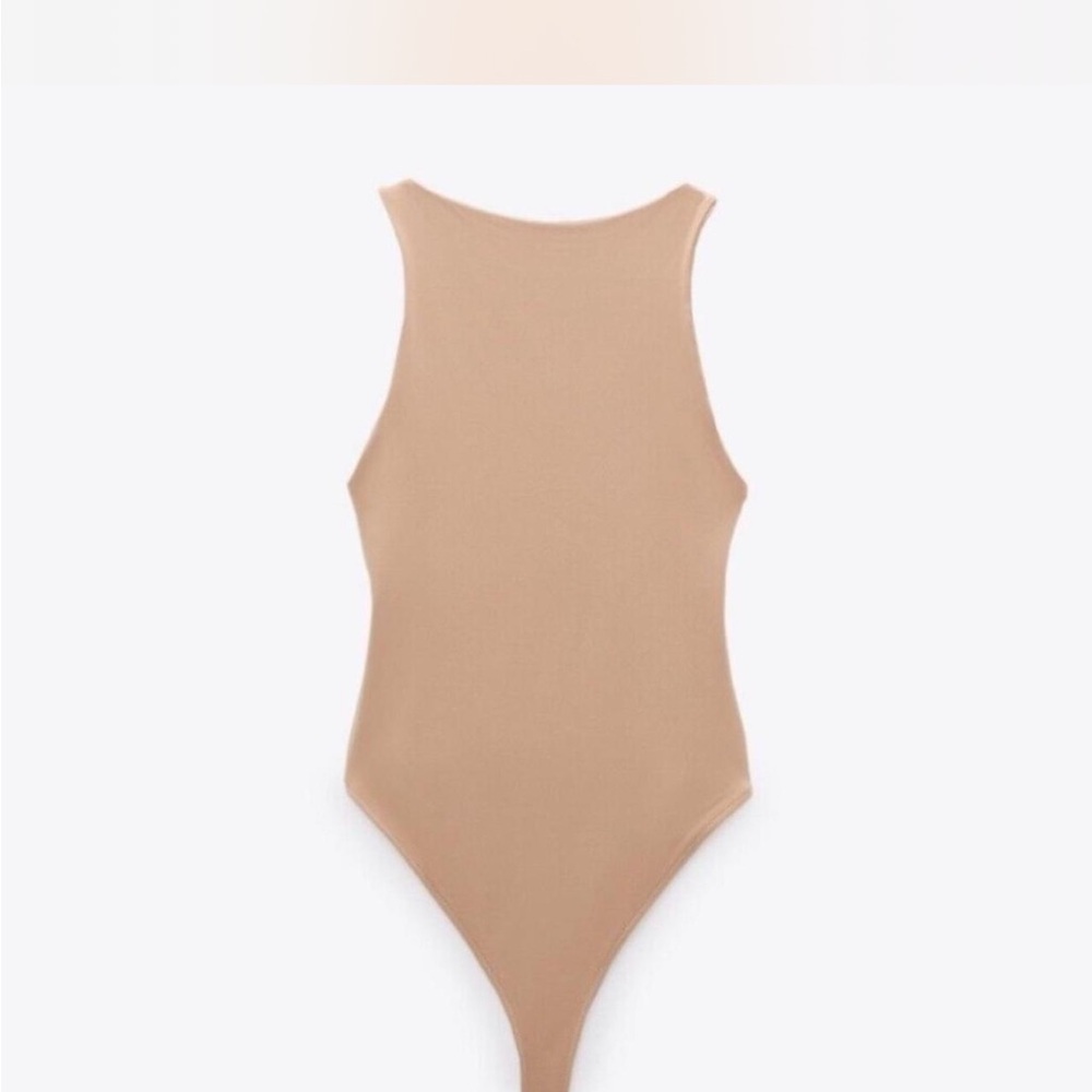 Zara Women's Tan Sleeveless Bodysuit Size Large - Picture 4 of 12